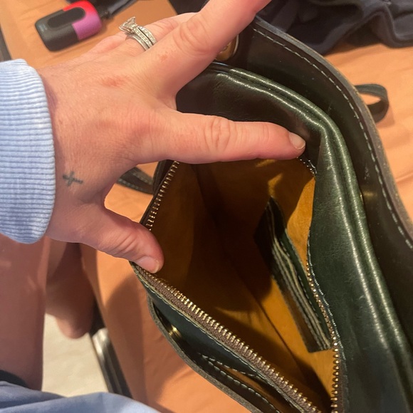 Patricia Nash -Green Leather studded mandala Crossbody Bag - Picture 5 of 10